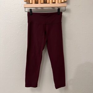 Lululemon Maroon Crop Leggings Size 4